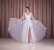 Floor Length V-Neck Chiffon Maxi Dress (XL/XXL, off white)