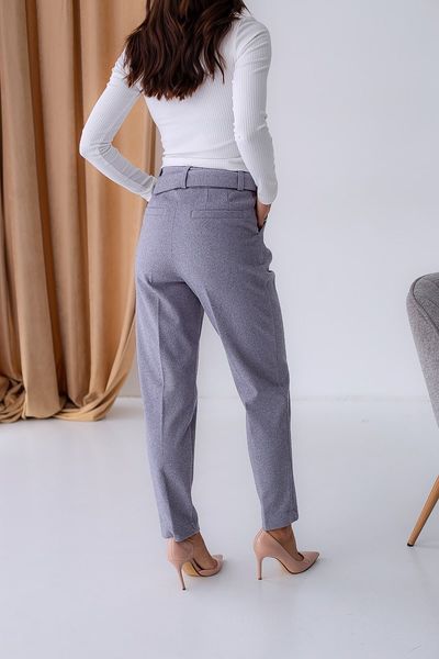Warm gray classic pants (L, grey)