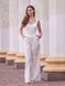 White Evening Wide-Leg Jumpsuit With Belt (M, white)