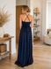 Chic Floor Length A-line Blue Prom Dress for Women (S/M, blue)