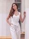 White Evening Wide-Leg Jumpsuit With Belt (M, white)
