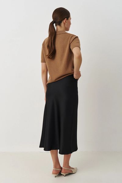Classic black midi skirt (XS/S, black)