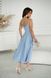 Chic Cotton Midi Dress: Sleeveless V-neck Fit & Flare Cocktail Dress for Birthday Party (S, light blue)