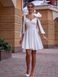 White Short Sleeveless Satin Dress with Shoulder Bows (S, white)