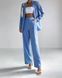 Classic blue two-piece women's suit (S, light blue)