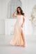 Beige A-Line Fit & Flare Evening Dress (S, beige)
