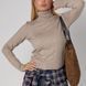 Basic monochromatic cappuccino golf with natural cashmere and angora (M/L, coffee)