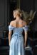 Light Blue evening dress with cups and corset lacing (L, light blue)