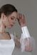 White Mini Dress with Sheer Lantern Sleeves and Corset Top (S/M, white)