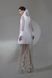 White Mini Dress with Sheer Lantern Sleeves and Corset Top (S/M, white)