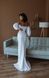 White Strapless Maxi Dress with Detachable Puff Sleeves and Sweetheart Neckline (L, white)