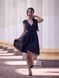 Dark Blue Evening Dress With Sparkle And Belt (S/M, blue)