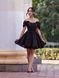 Black Off-The-Shoulder Mini Dress (XS, black)