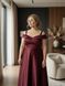 Long burgundy dress in large size (XXXL, burgundy)