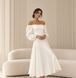 Classic white midi cocktail dress with long sleeves (S, white)