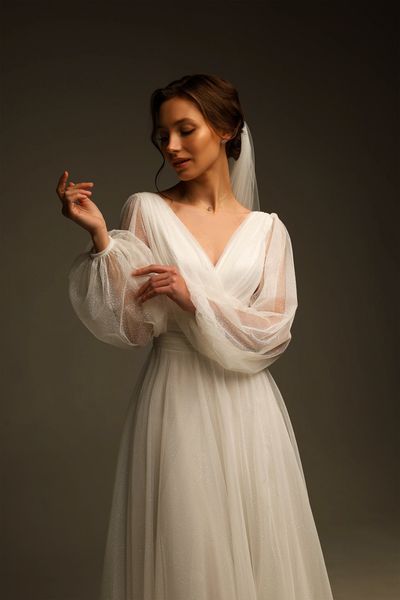 Floor Length V-Neck Chiffon Maxi Dress (XL/XXL, off white)