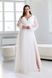 Floor Length V-Neck Chiffon Maxi Dress (XL/XXL, off white)
