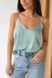 Silk top in mint color (S, mint green)