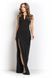 Elegant Long Black Dress: Figure-Hugging Sheath Silhouette with Slit on Leg - Ideal for Proms and Formal Occasions (XL, black)
