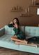 Green Satin Sheath Maxi Dress with Sweetheart Neckline and High Slit (XS/S, green)