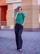 Classic Wide Women's Black Striped Pants (S, black)