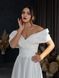 Off Shoulder Fit and Flare White Wedding Maxi Dress (XS, white)
