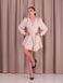 Casual Short Beige V-neck Cocktail Dress with Long Sleeves (M, beige)