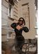 Sexy Black Satin Sheath Dress with Puffed Sleeves: Perfect Cocktail Length Bridesmaid & Wedding Guest Attire (S, black)