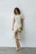 Summer dress with floral print midi length (S, off white)