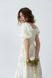Summer dress with floral print midi length (S, off white)