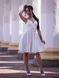 White Women's Satin Cocktail Strap Dress (S, white)